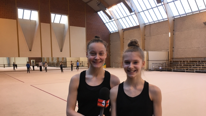 2 calaisiennes championnes de France de gymnastique rythmique.