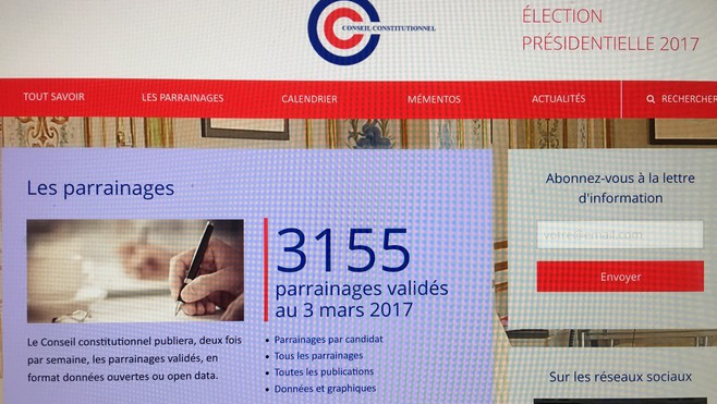 Les premiers parrainages des candidats à la présidentielle sont en ligne !