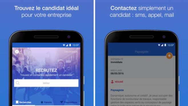 Pôle emploi lance une appli mobile : Je recrute !