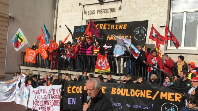 Entre 1000 et 1500 personnes dont des enfants ont défilé mardi matin à Boulogne sur mer !