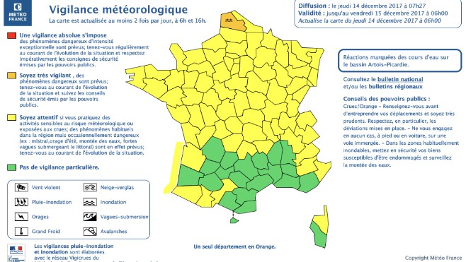 Le Pas-de-Calais en alerte ORANGE crues/inondations