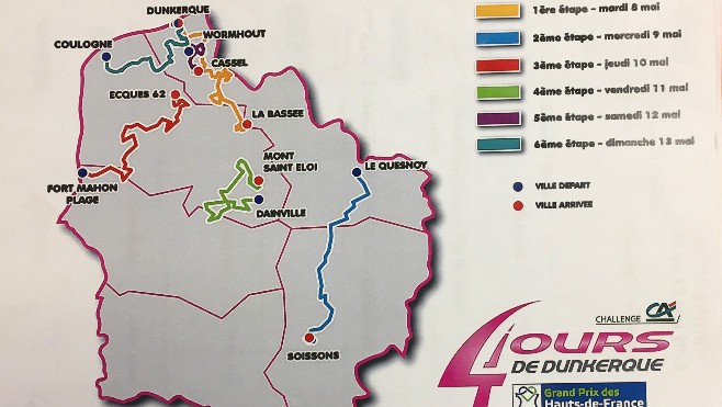  4 jours de Dunkerque: le tracé dévoilé, 3 étapes sur la Côte d'Opale et son arrière pays