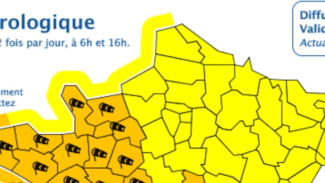 Tempête Carmen: le Nord et le Pas-de-Calais en vigilance jaune