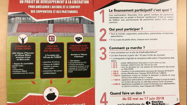 L’USBCO lance un financement participatif pour créer 2 fans zones !