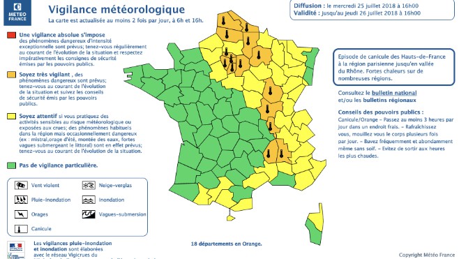 Le Pas-de-Calais et la Somme placés en vigilance orange canicule. 