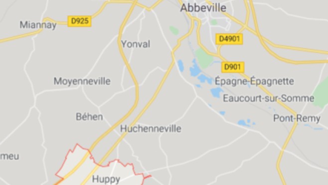 Deux blessés graves dans un accident de la route à Huppy, près d'Abbeville