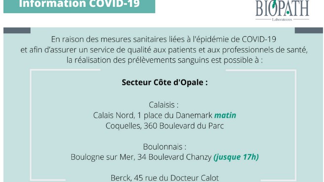 Covid-19 : la liste des laboratoires Biopath qui pratiquent les dépistages sérologiques