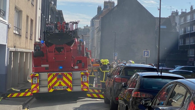 Incendie à Boulogne-sur-Mer. Deux personnes ont inhalé des fumées.