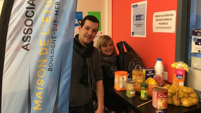 750 kg de denrées alimentaires distribuées à une centaine d'étudiants boulonnais.