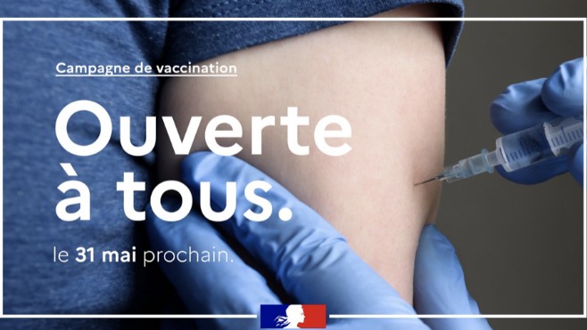 La vaccination ouverte à tous dès le 31 mai prochain