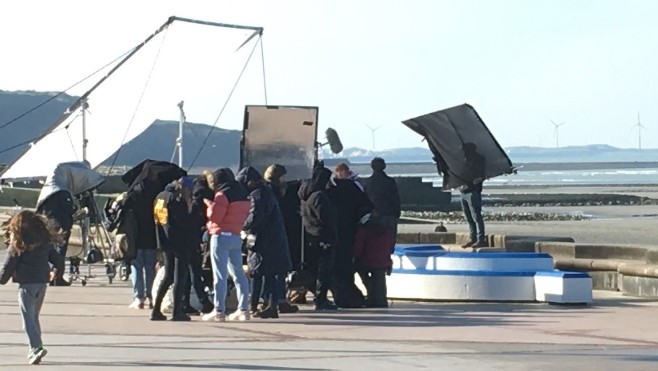 Audrey Fleurot était en tournage à Wimereux pour HPI mercredi.