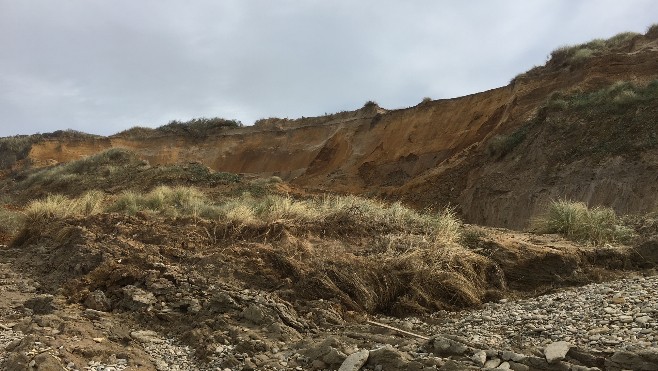 Wimereux: un pan de falaise s'est effondré au niveau de la pointe aux Oies