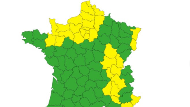 Les Hauts-de-France en vigilance jaune 