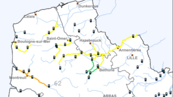 Inondations Pas-de-Calais : seule la Canche reste en vigilance orange