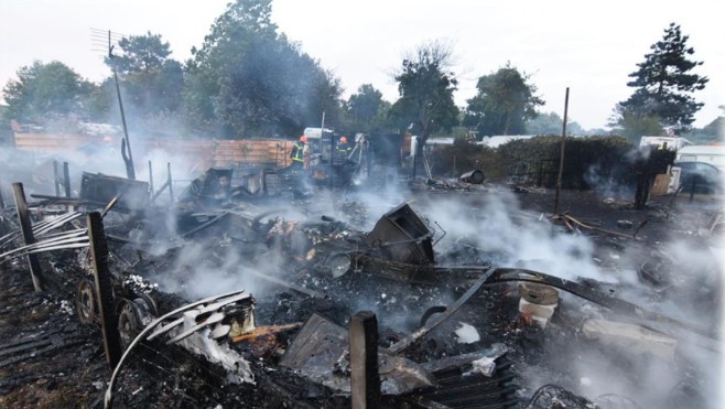 Violent incendie hier soir au camping municipal de Wissant. 