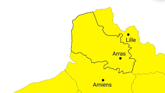 Le Nord, la Somme le Pas-de-Calais en vigilance jaune pour orages