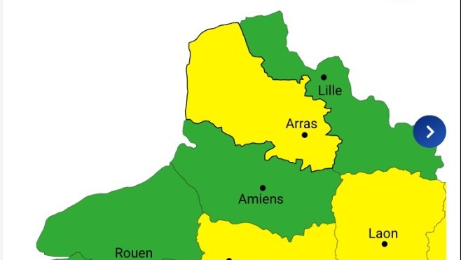 Météo : vigilance jaune ce mercredi soir pour le Pas de Calais.