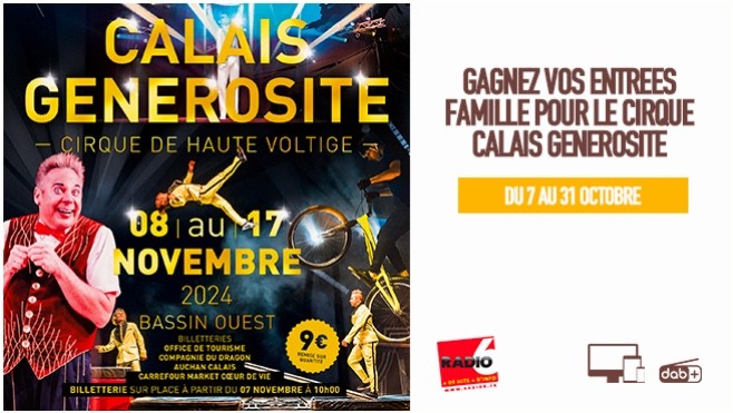 Avec le grand jeu d'Halloween, gagnez vos invitations pour Calais Générosité