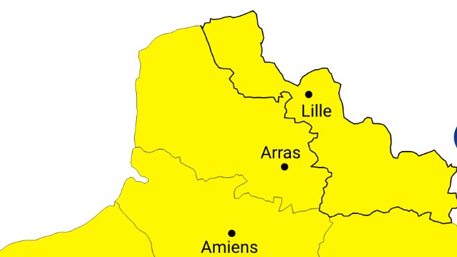 Le Nord, le Pas-de-Calais et la Somme en vigilance jaune pour pluie-inondation