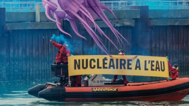 Action de Greenpeace ce lundi matin à la centrale de Gravelines