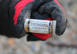 Un tube de médicament des années 50/60 retrouvé sur la plage de Tardinghen