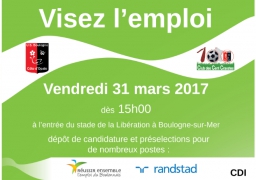 Opération Visez l'emploi, vendredi devant le stade de la Libération à Boulogne sur mer !