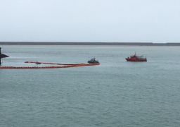 Boulogne-sur-mer : exercice antipollution au port de commerce 