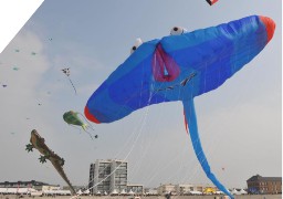 La raie Manta géante de retour aux Rencontres Internationales de Cerfs Volants à Berck. 