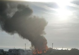 Boulogne sur mer : un camping-car en feu... 