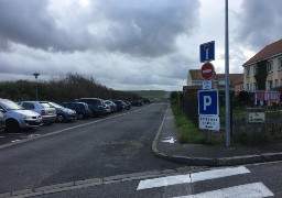 Une aire d’accueil et de stationnement à l’entrée sud de Wimereux en 2021.