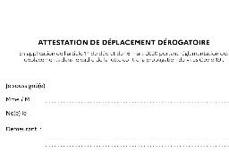 Coronavirus : l'attestation que vous devez imprimer pour justifier une sortie