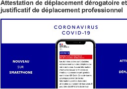 L'attestation de déplacement disponible en version numérique