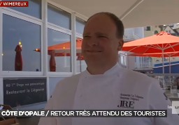 La télévision belge en direct de Wimereux pour évoquer le retour des touristes belges sur la Côte d'Opale