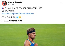 Le boulonnais Jimmy Gressier, champion de France du 5000 m.