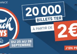 SNCF: 20.000 billets mis en vente à prix réduits jusqu'à lundi 