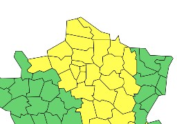 Intempéries : le Nord, la Somme et le Pas-Calais en alerte jaune, une partie de l'abri du dragon de Calais endommagée