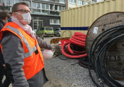 A Boulogne, la place de France en travaux : l'électricité puis un jardin....