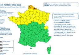 Nord et Pas de Calais en vigilance orange vent violent.