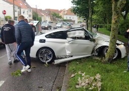 Boulogne sur mer : un conducteur a perdu le contrôle de sa BMW.