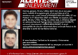 Alerte Enlèvement : Hamza, 12 ans a été retrouvé sain et sauf.