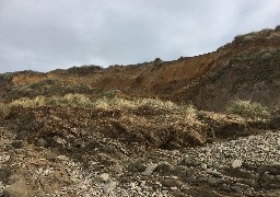 Wimereux: un pan de falaise s'est effondré au niveau de la pointe aux Oies