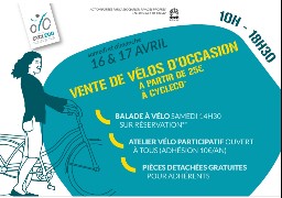 Achetez un vélo d'occasion à la boutique éphémère ce week-end !