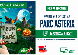 JEU SMS - Gagnez vos entrées au Parc Astérix et profitez de PEUR SUR LE PARC