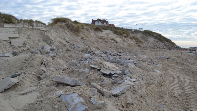 Merlimont: travaux d'urgence pour consolider la dune du Belvédère