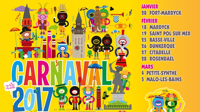 Voici l'affiche du carnaval de Dunkerque 2017 !