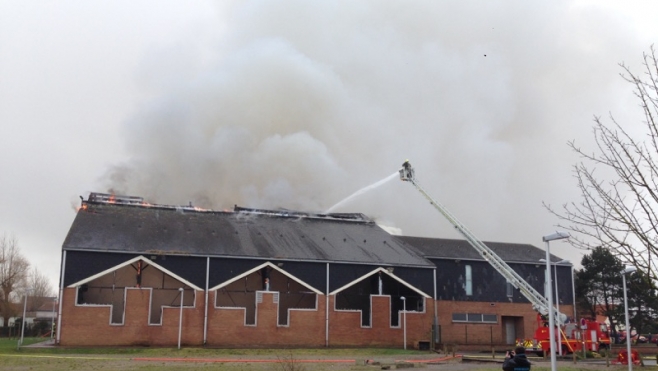 Berck: la salle Secrétin est en feu.