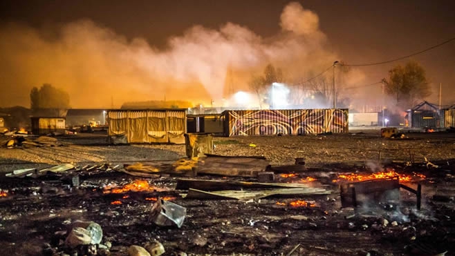 Le camp de migrants de Grande-Synthe détruit par un incendie