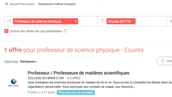 Ecuires : le collège recherche un professeur de sciences physiques !