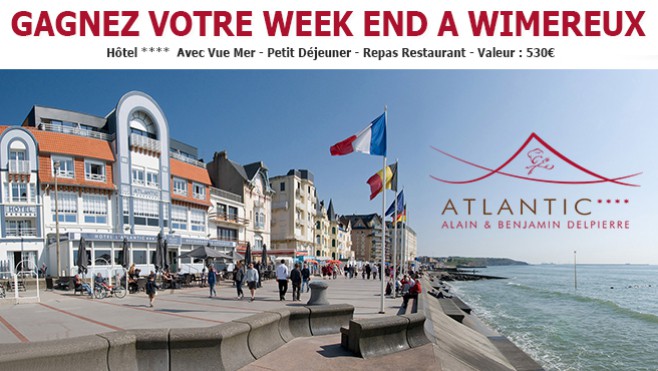 Gagnez votre nuit et votre repas au restaurant avec l'ATLANTIC à Wimereux