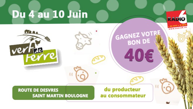 Gagnez votre bon de 40€ avec Vert de Terre à Saint Martin Boulogne